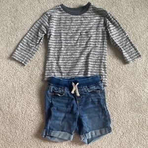 2T toddler’s jeans, cargo pants, joggers, shorts, waffle knit long sleeve shirts